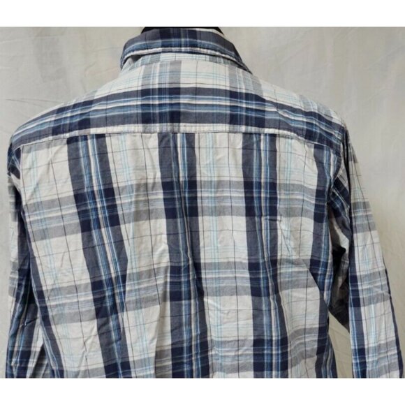 Wrangler Jeans Co Mens XL Blue Plaid Long Sleeves Button Up Western Shirt - Picture 8 of 11